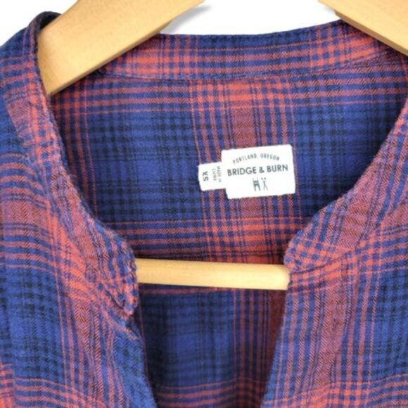 Bridge & Burn Clement Cinched Waist Dress Women's size XS Red Plaid knee length - Picture 3 of 11